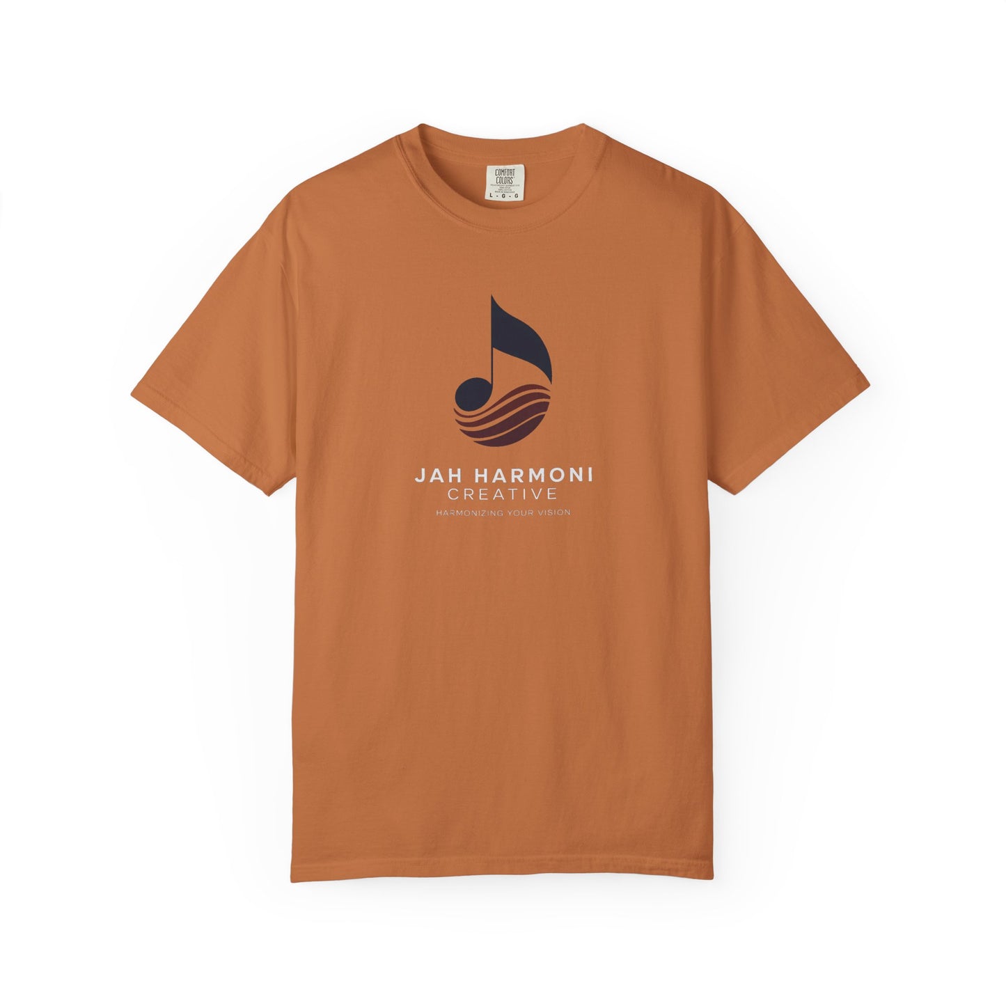 Music Logo T‑Shirt — “Jah Harmoni Creative” Branded Tee