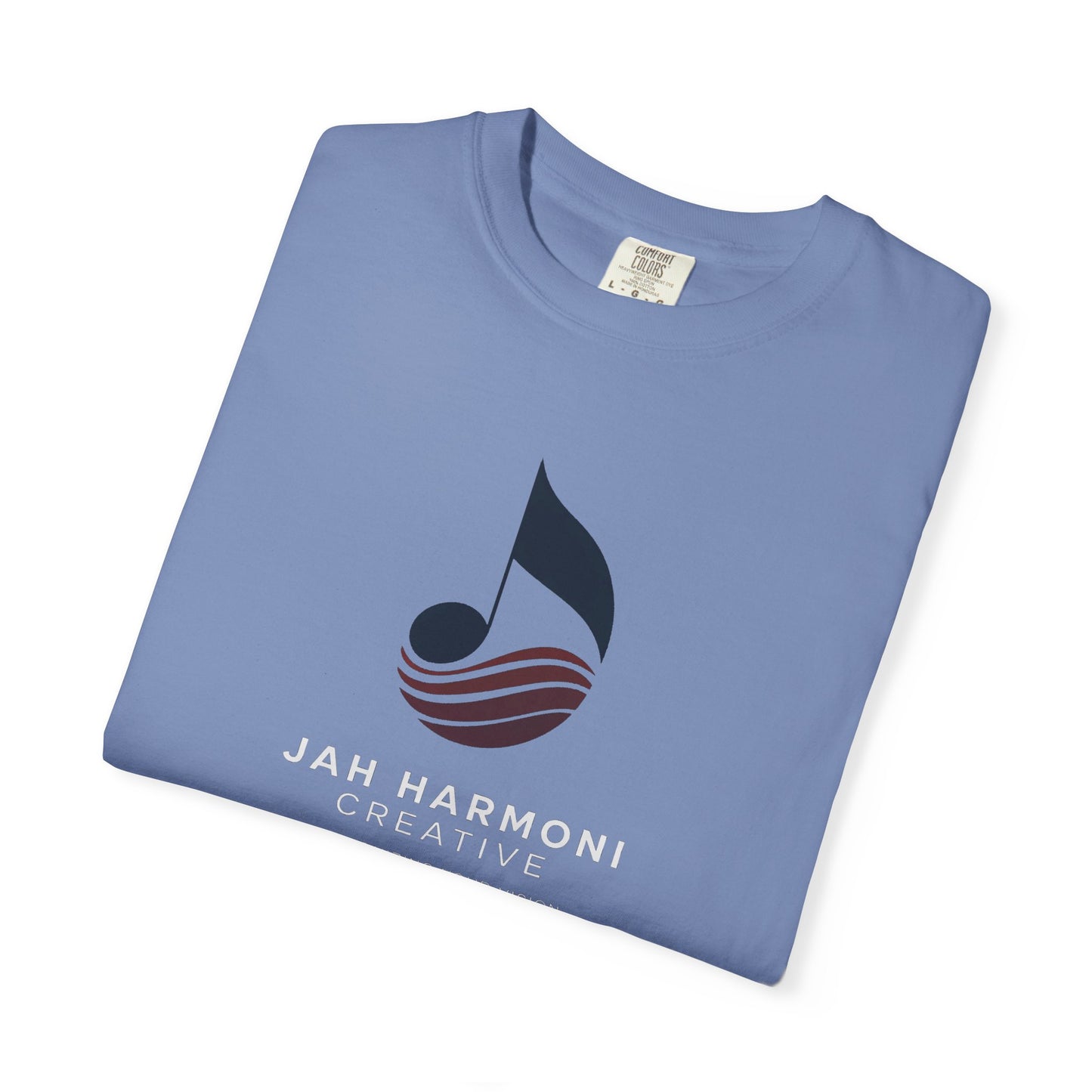 Music Logo T‑Shirt — “Jah Harmoni Creative” Branded Tee