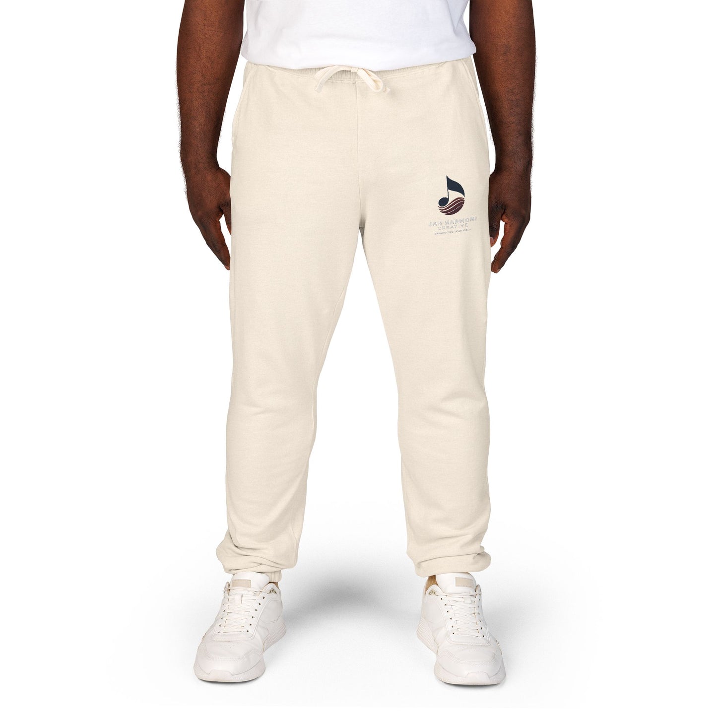 Garment-Dyed Fleece Sweatpants — Relaxed Unisex Joggers with Subtle Patch Logo