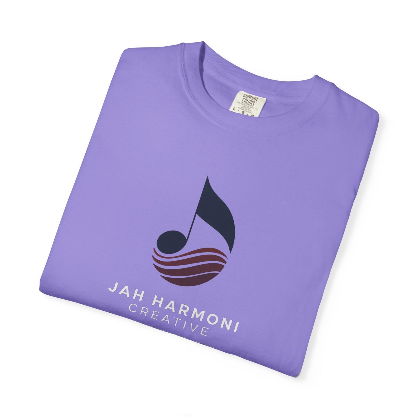 Music Logo T‑Shirt — “Jah Harmoni Creative” Branded Tee