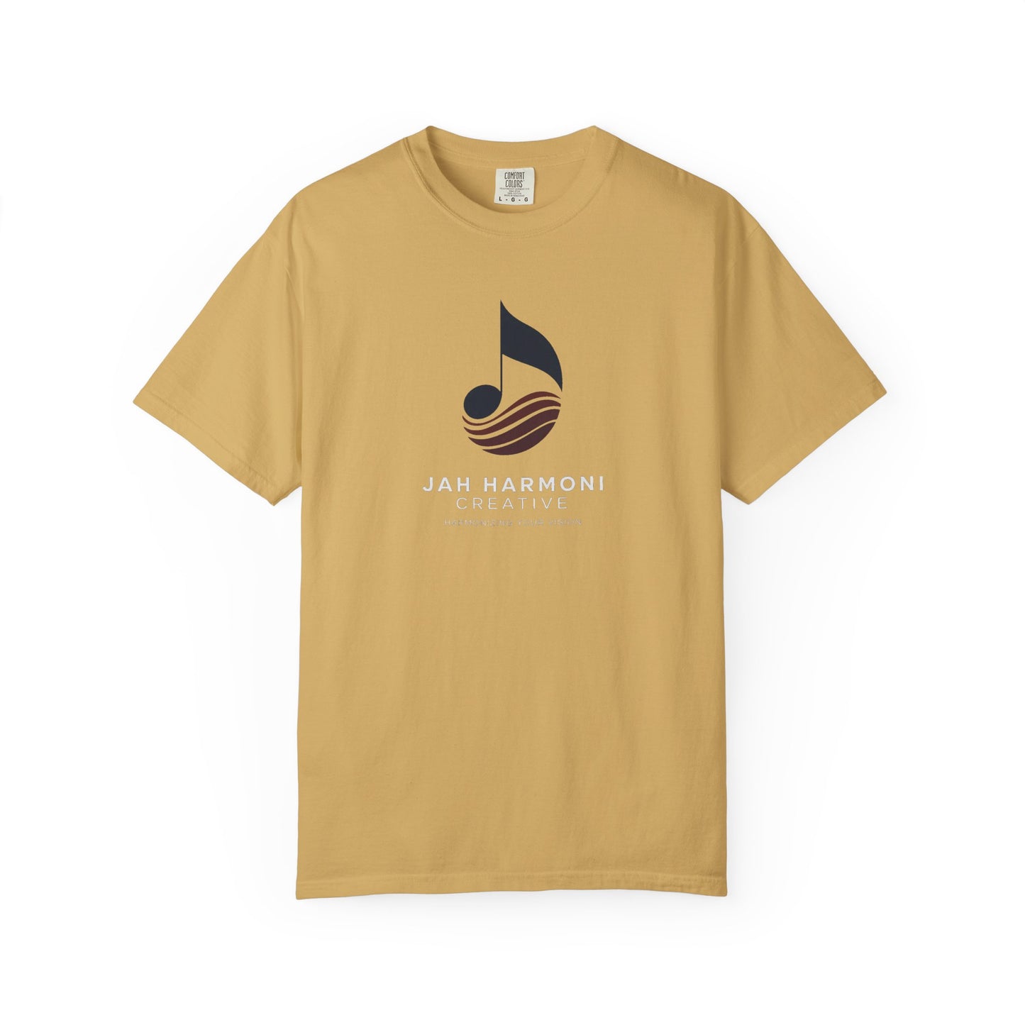 Music Logo T‑Shirt — “Jah Harmoni Creative” Branded Tee