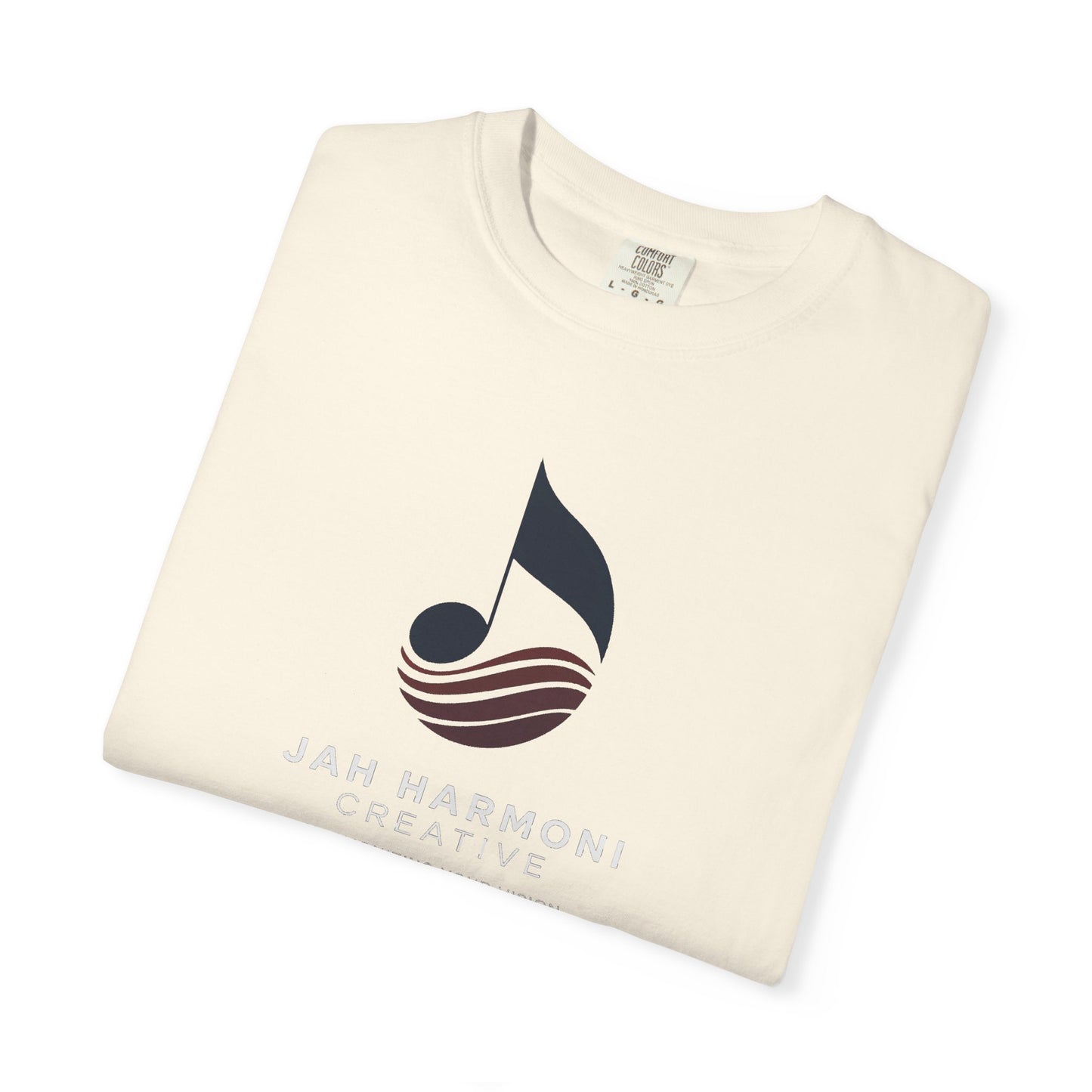 Music Logo T‑Shirt — “Jah Harmoni Creative” Branded Tee