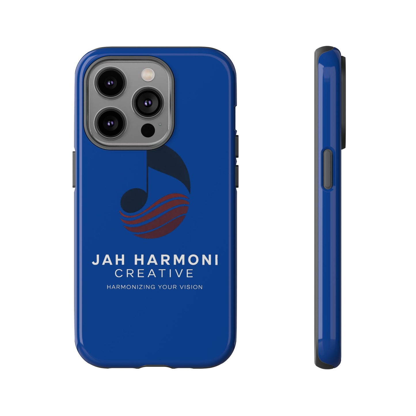 Tough Cases - Blue Logo Phone Case | Jah Harmoni Creative Protective Cover