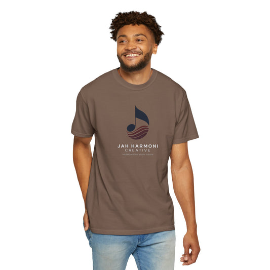 Music Logo T‑Shirt — “Jah Harmoni Creative” Branded Tee