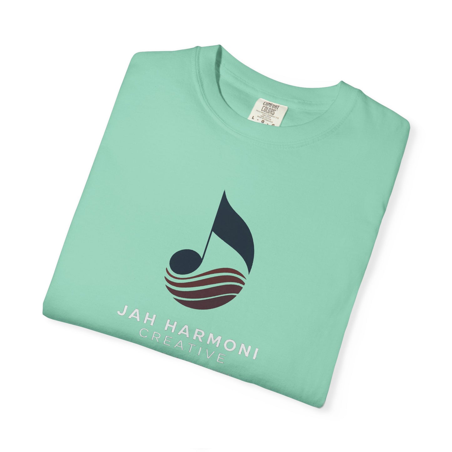 Music Logo T‑Shirt — “Jah Harmoni Creative” Branded Tee