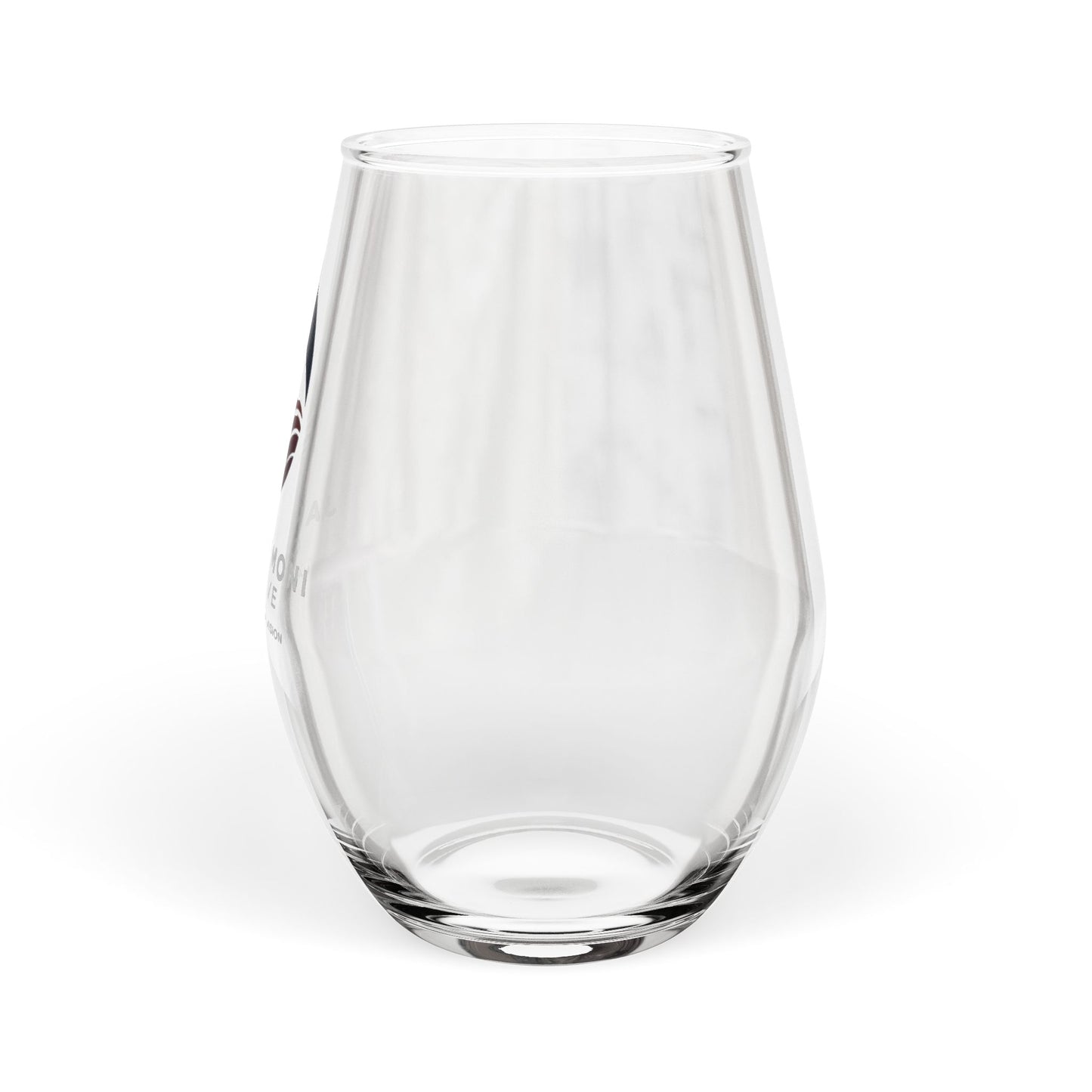 Personalized Jah Harmoni Stemless Wine Glass with Musical Logo — 11.75 oz