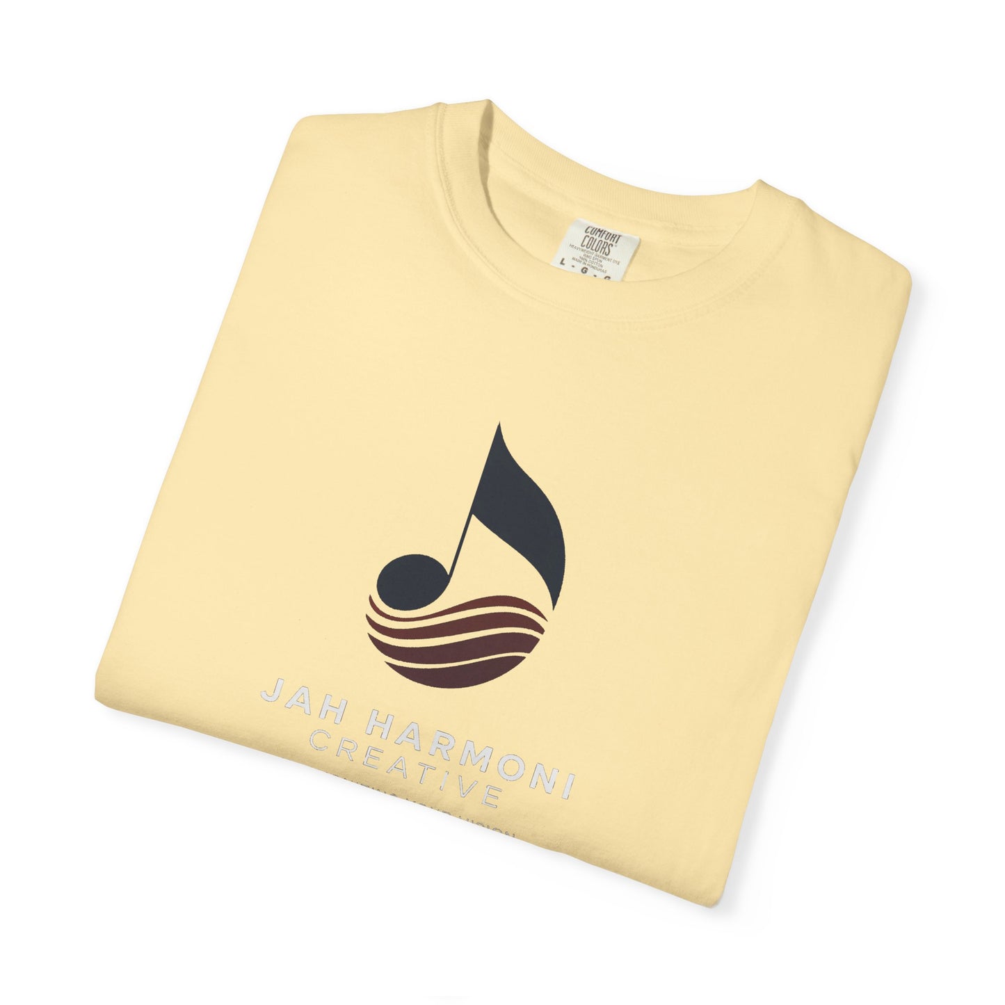 Music Logo T‑Shirt — “Jah Harmoni Creative” Branded Tee