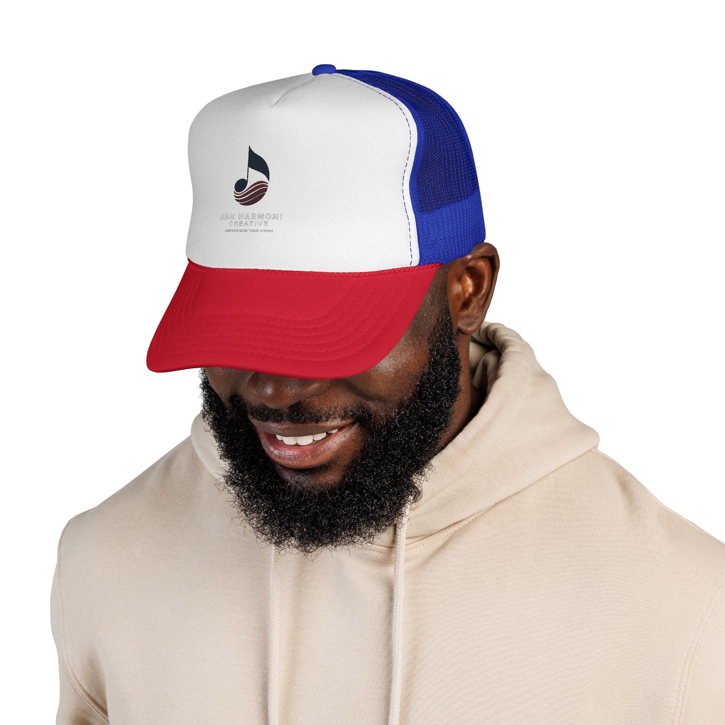 Trucker Cap — Jah Harmoni Creative Logo Mesh Hat