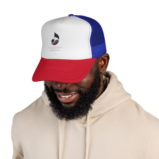 Trucker Cap — Jah Harmoni Creative Logo Mesh Hat