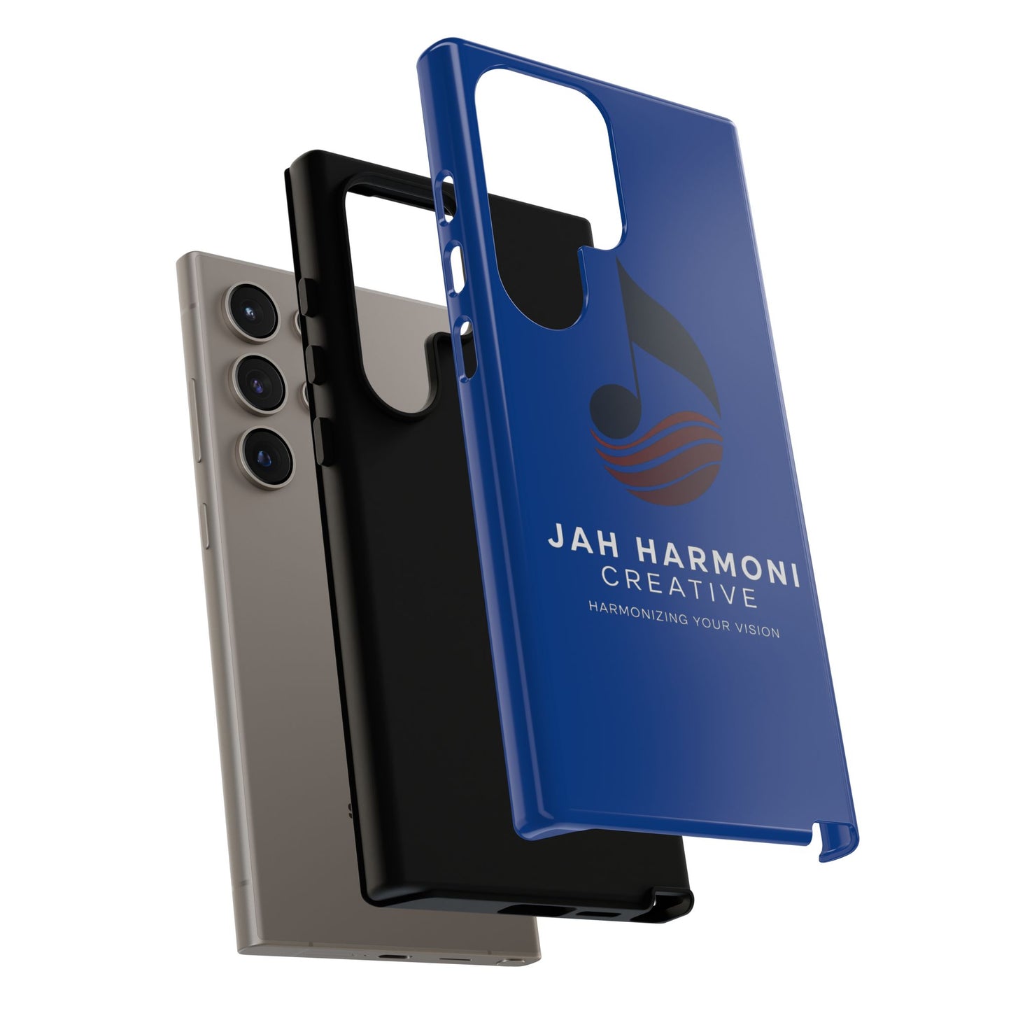 Tough Cases - Blue Logo Phone Case | Jah Harmoni Creative Protective Cover