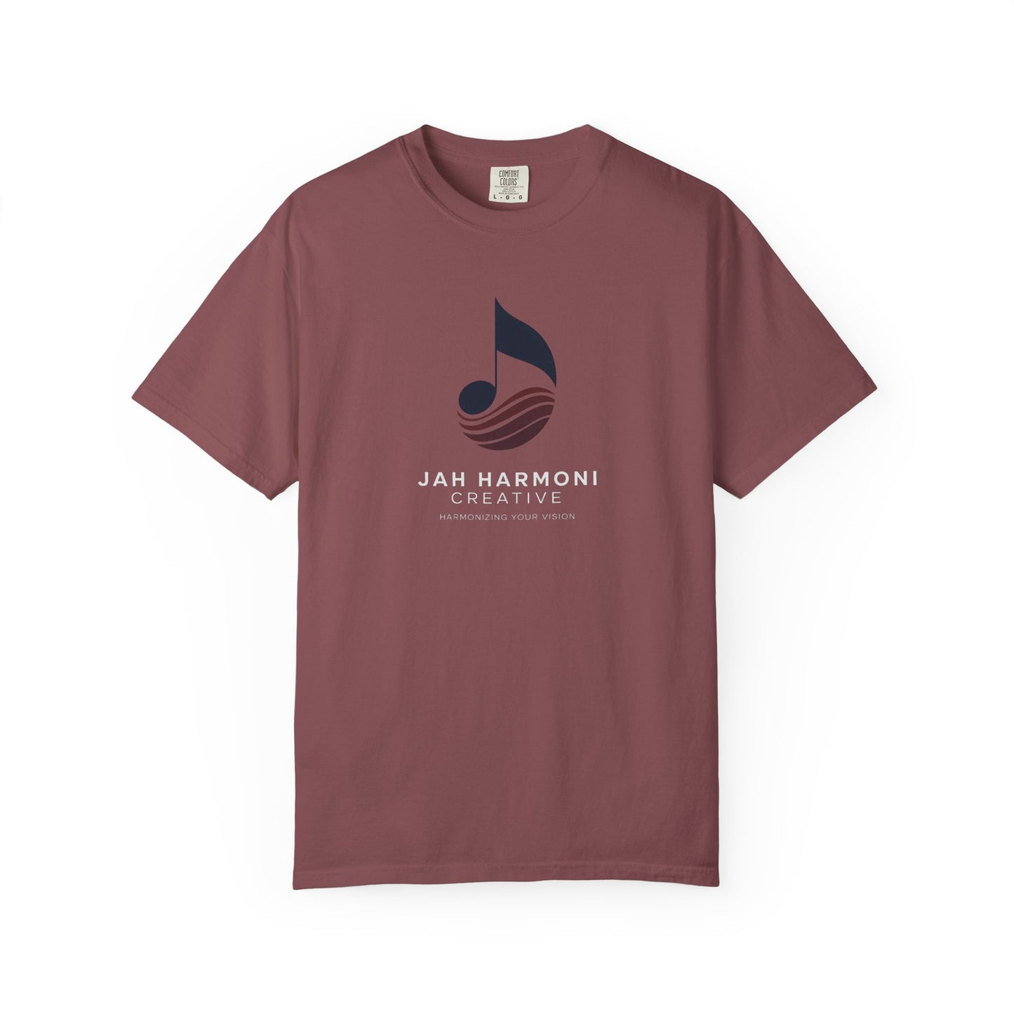 Music Logo T‑Shirt — “Jah Harmoni Creative” Branded Tee