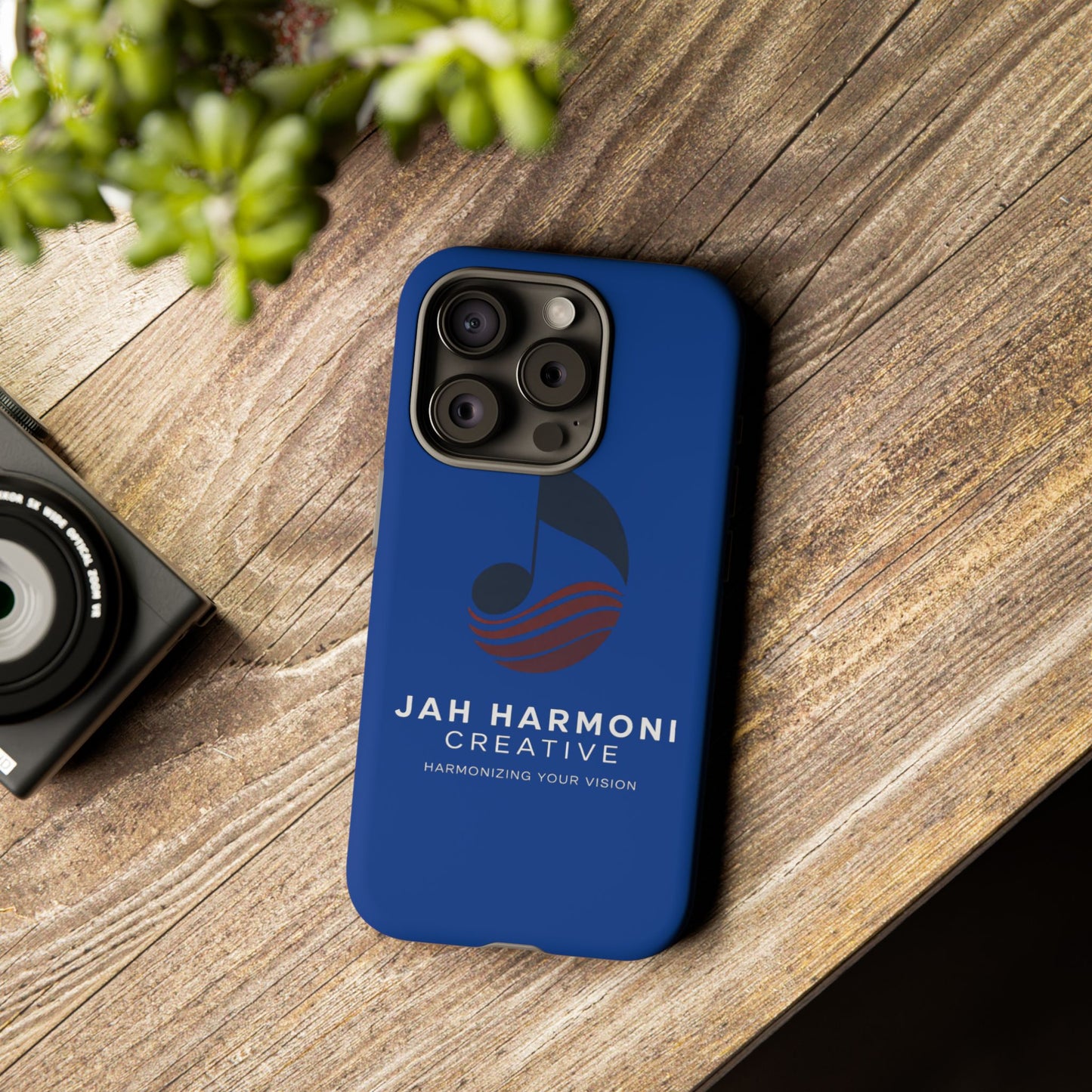 Tough Cases - Blue Logo Phone Case | Jah Harmoni Creative Protective Cover