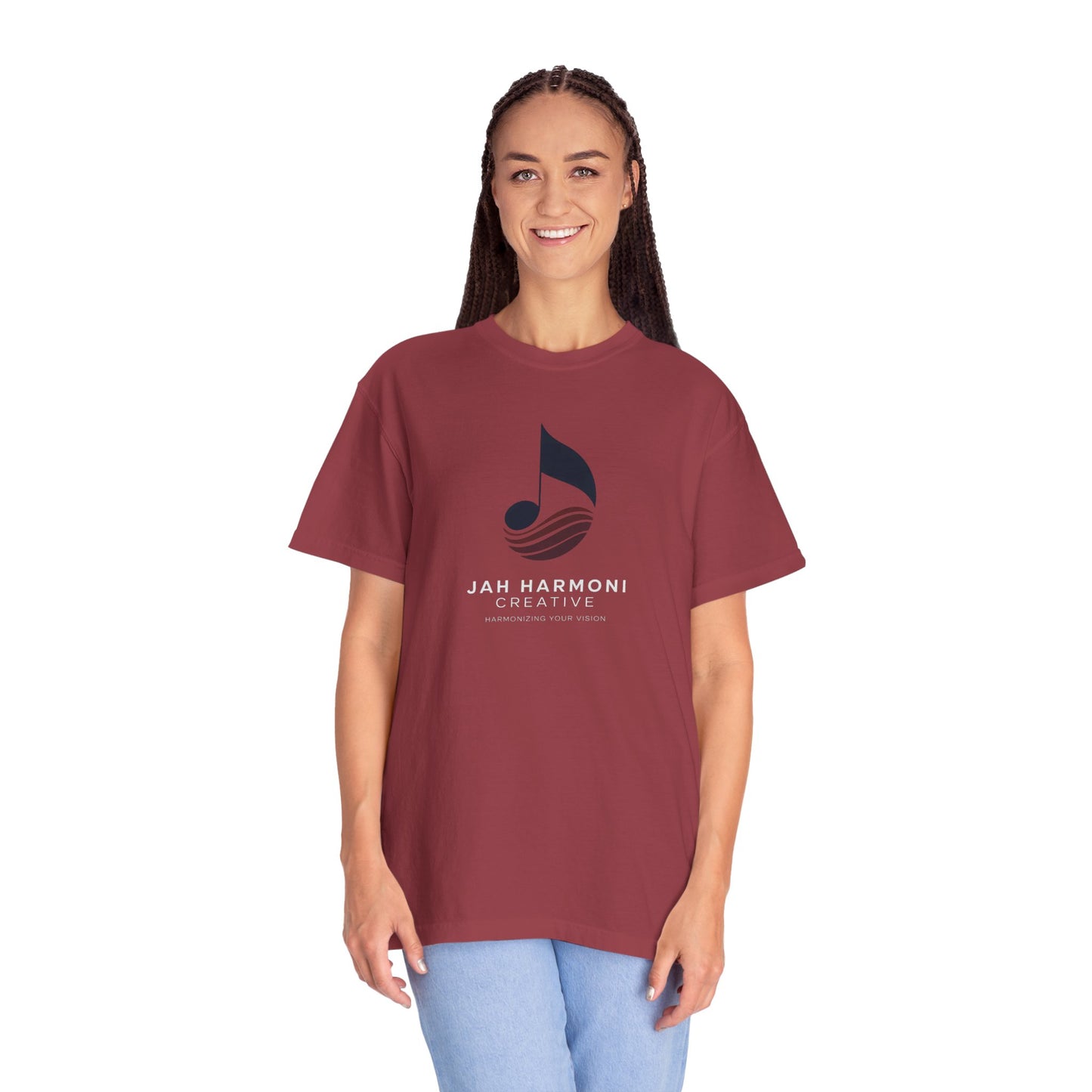Music Logo T‑Shirt — “Jah Harmoni Creative” Branded Tee