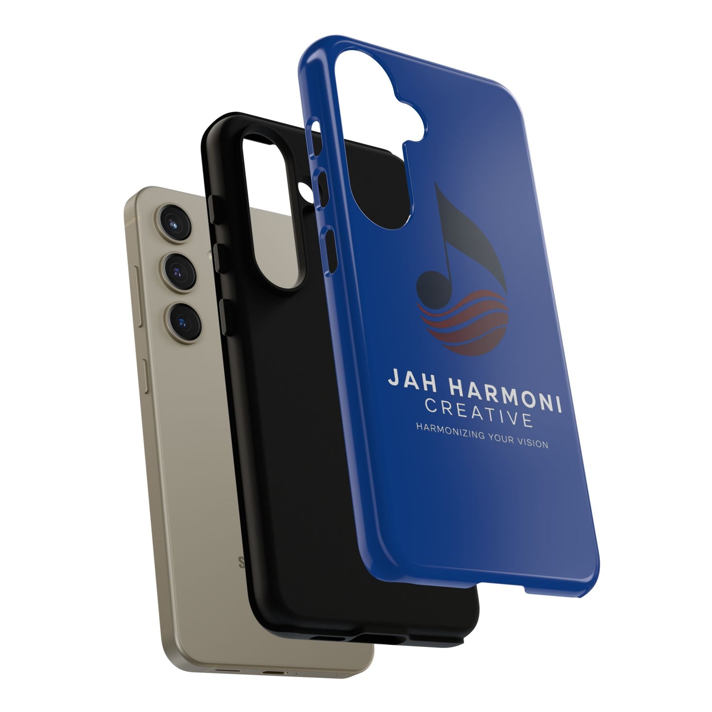 Tough Cases - Blue Logo Phone Case | Jah Harmoni Creative Protective Cover