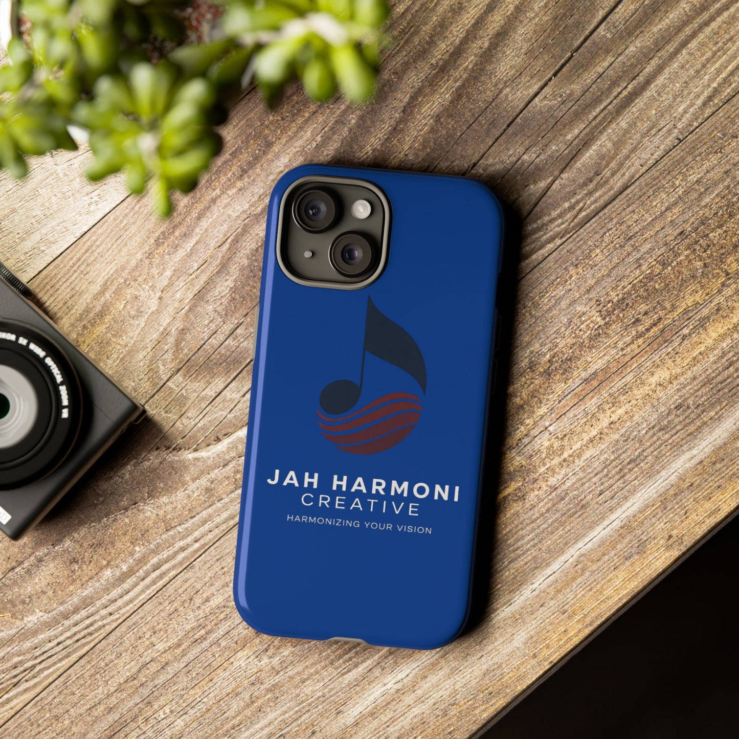 Tough Cases - Blue Logo Phone Case | Jah Harmoni Creative Protective Cover