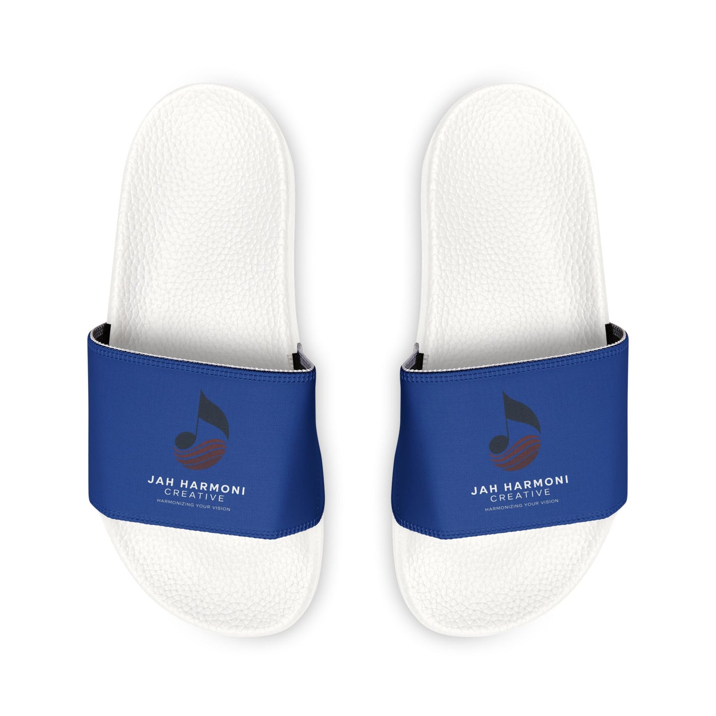 Slide Sandals — Custom Red Strap Slides with Logo