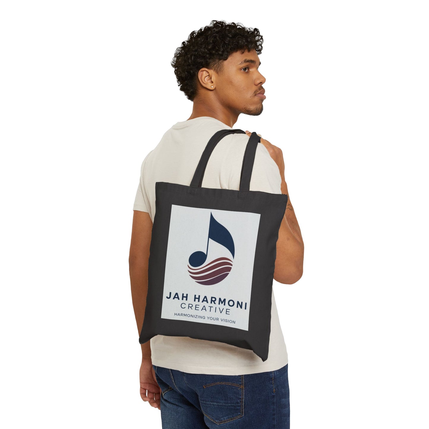 Canvas Tote Bag — Jah Harmoni Creative Logo Eco Shopper