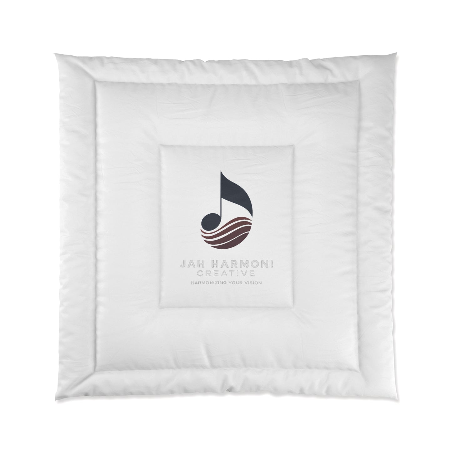 Music Logo Comforter – 'Jah Harmoni Creative' Branded Bedspread