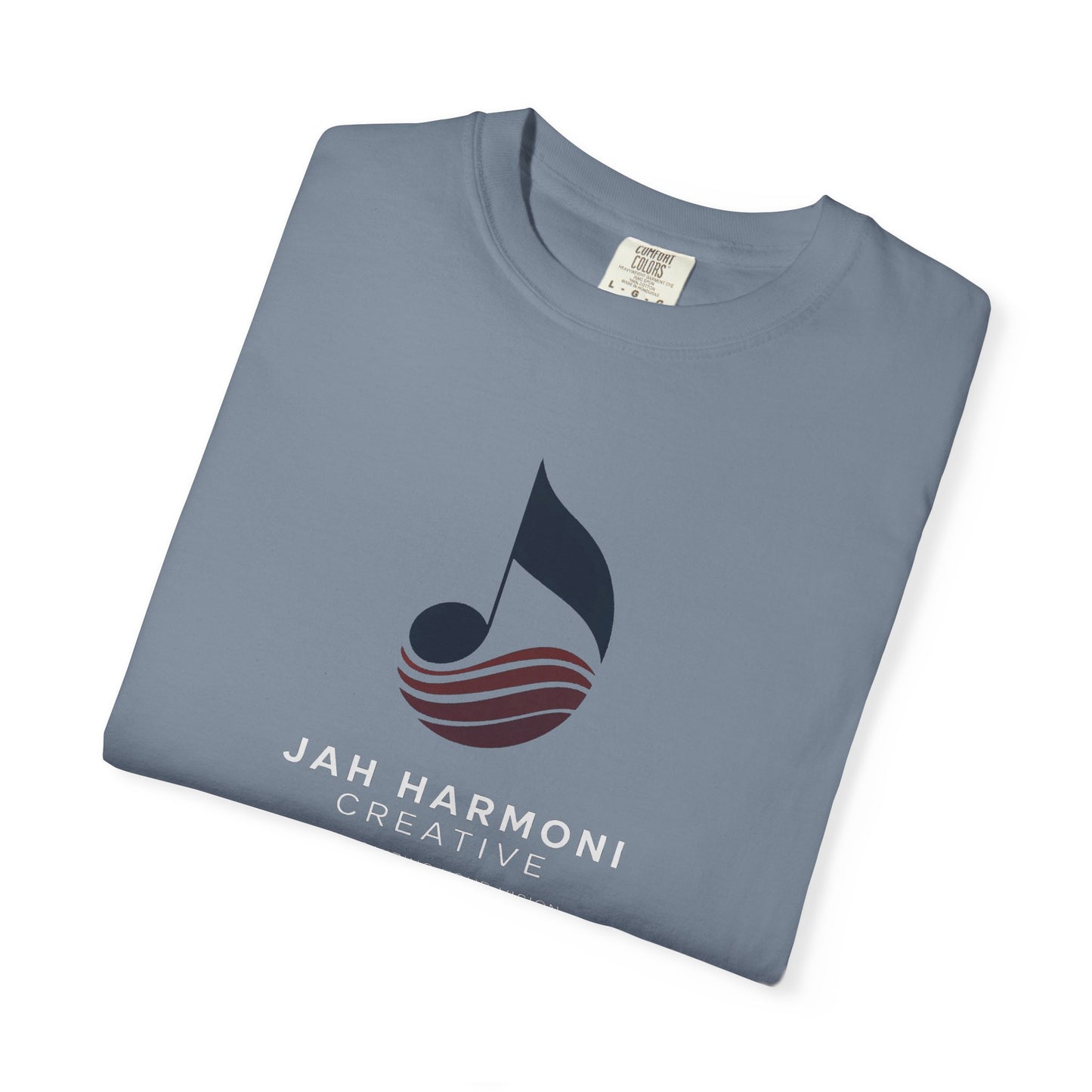 Music Logo T‑Shirt — “Jah Harmoni Creative” Branded Tee