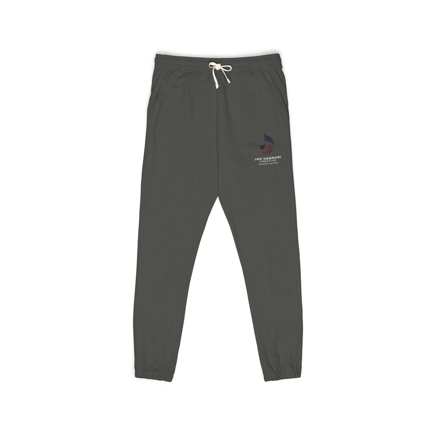 Garment-Dyed Fleece Sweatpants — Relaxed Unisex Joggers with Subtle Patch Logo