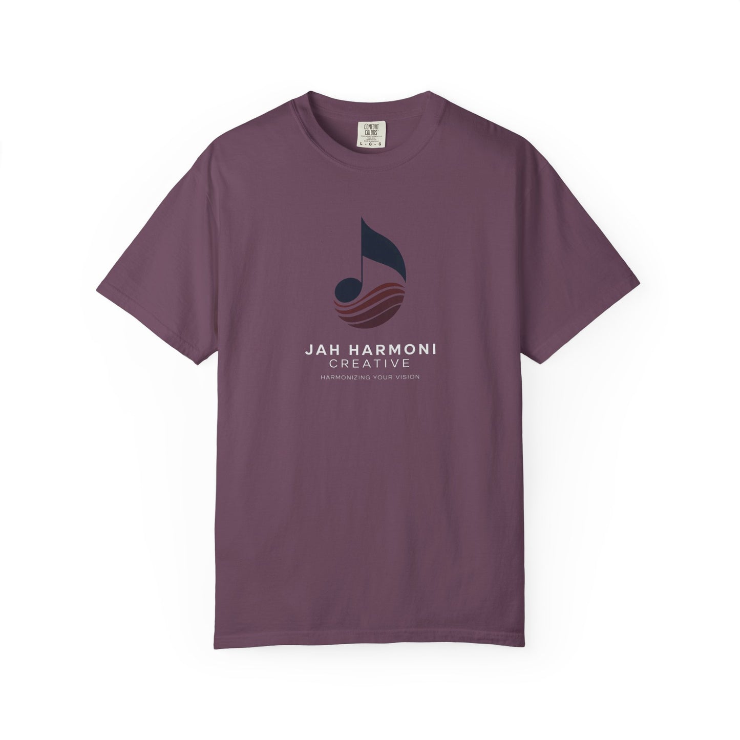 Music Logo T‑Shirt — “Jah Harmoni Creative” Branded Tee