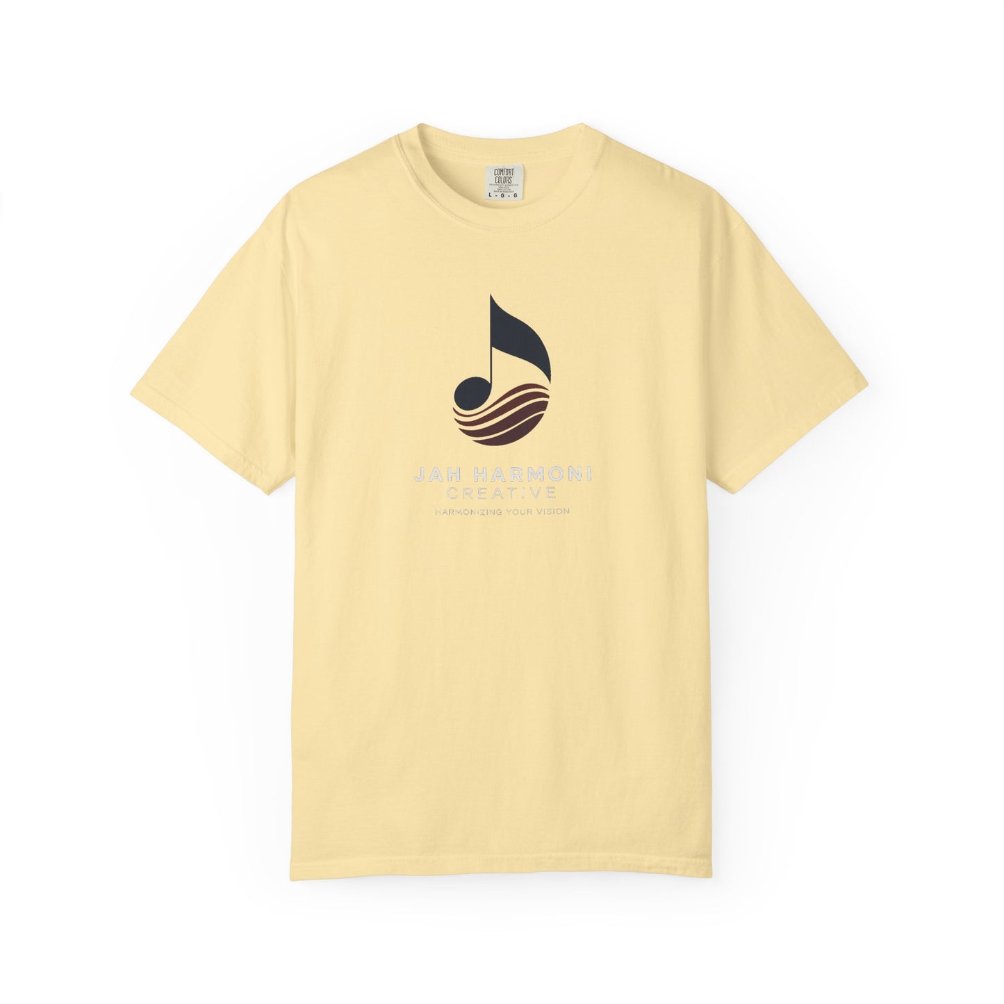 Music Logo T‑Shirt — “Jah Harmoni Creative” Branded Tee