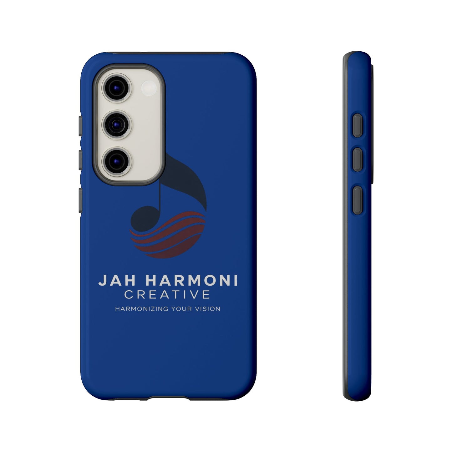 Tough Cases - Blue Logo Phone Case | Jah Harmoni Creative Protective Cover