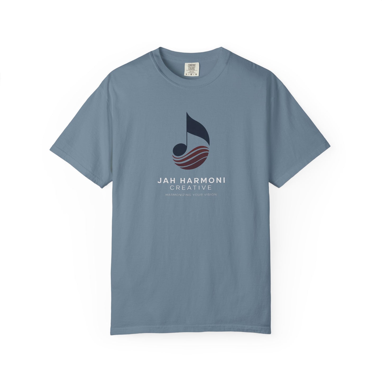 Music Logo T‑Shirt — “Jah Harmoni Creative” Branded Tee
