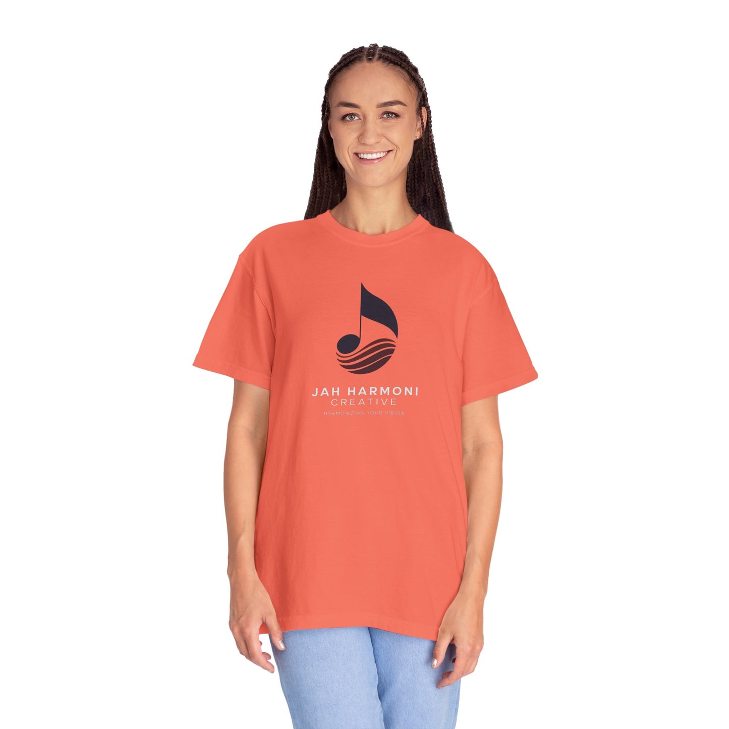 Music Logo T‑Shirt — “Jah Harmoni Creative” Branded Tee
