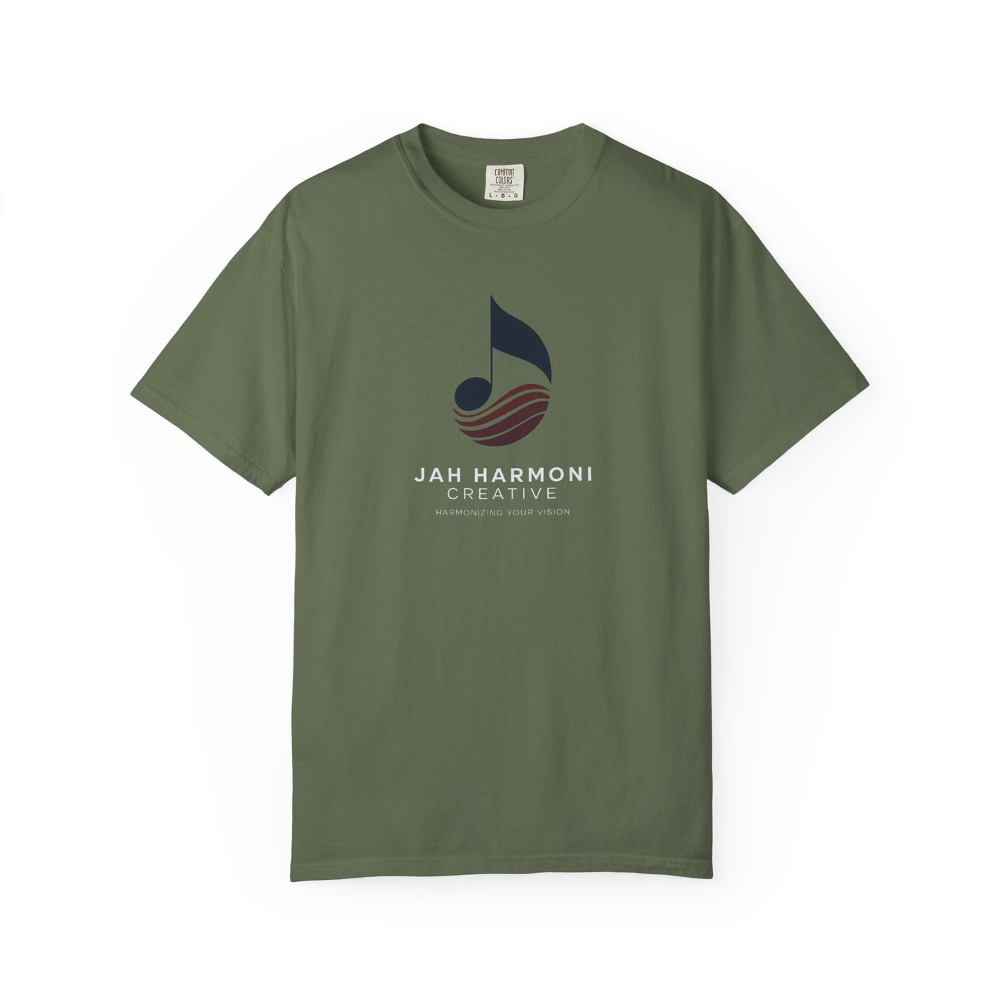 Music Logo T‑Shirt — “Jah Harmoni Creative” Branded Tee