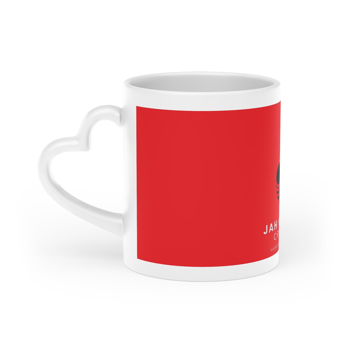 Music Note Logo Mug — Jah Harmoni Creative Red Coffee Cup
