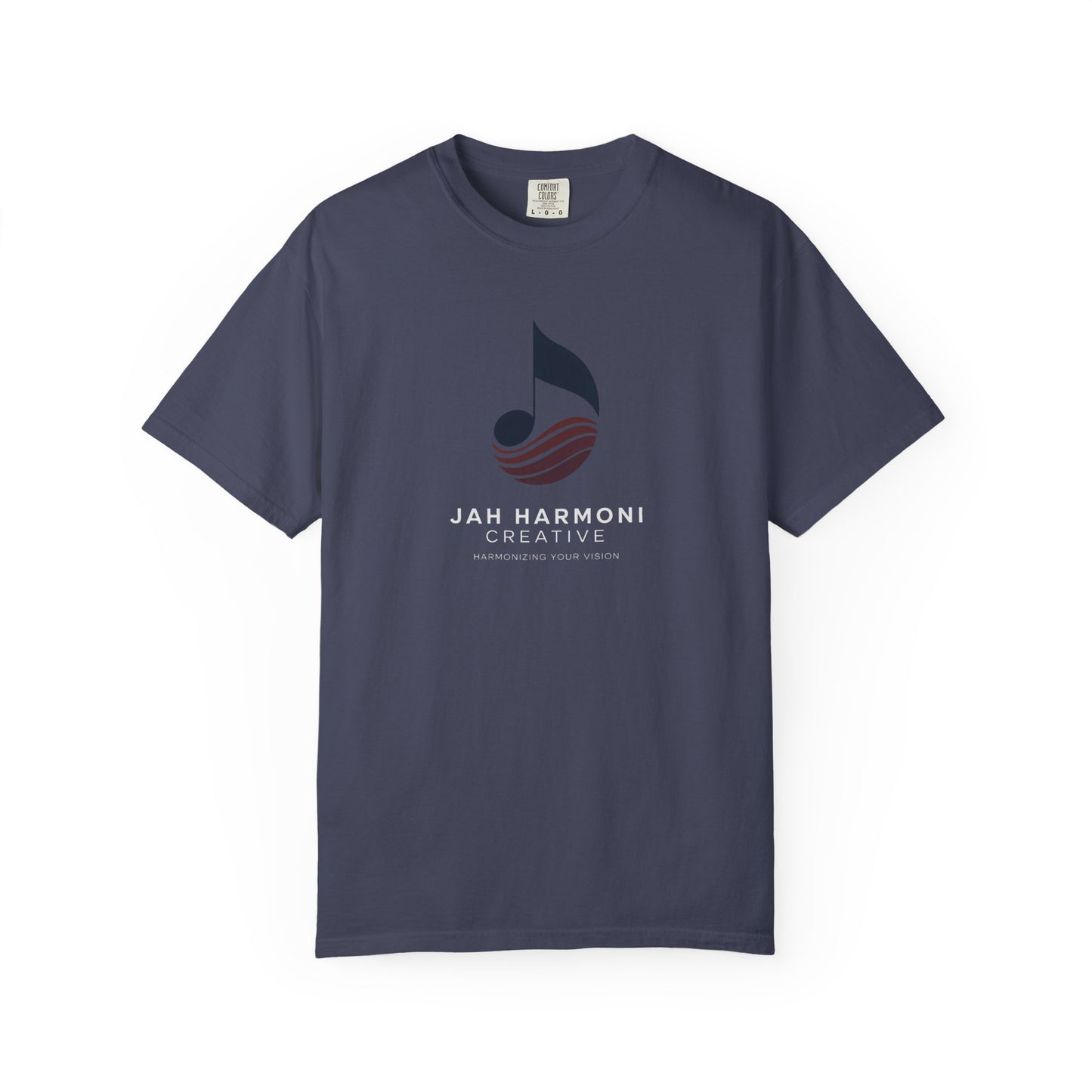 Music Logo T‑Shirt — “Jah Harmoni Creative” Branded Tee