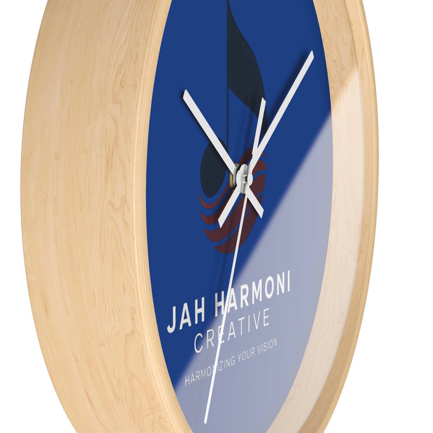 Jah Harmoni Creative Logo Wall Clock — Modern Music-Themed Office Decor