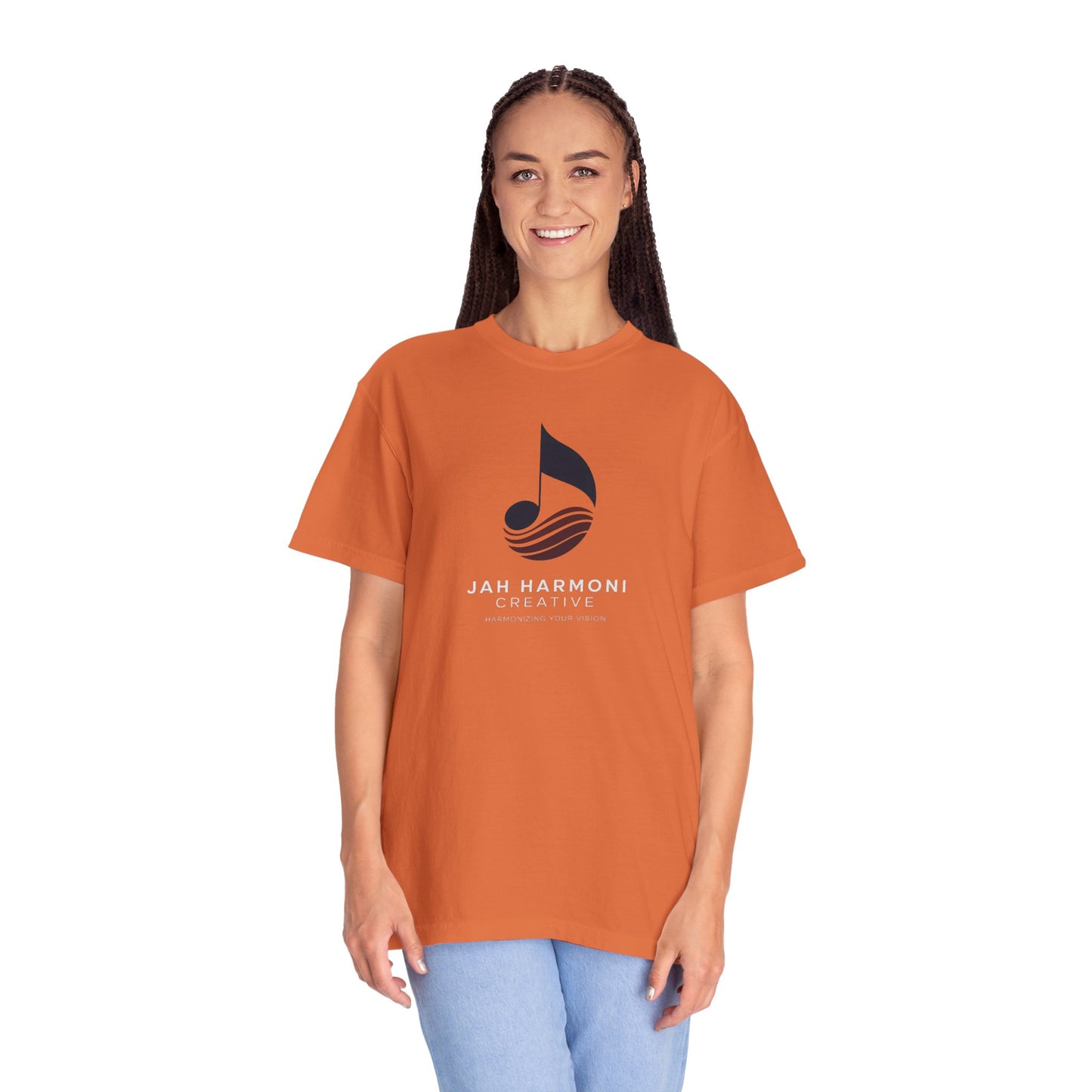 Music Logo T‑Shirt — “Jah Harmoni Creative” Branded Tee