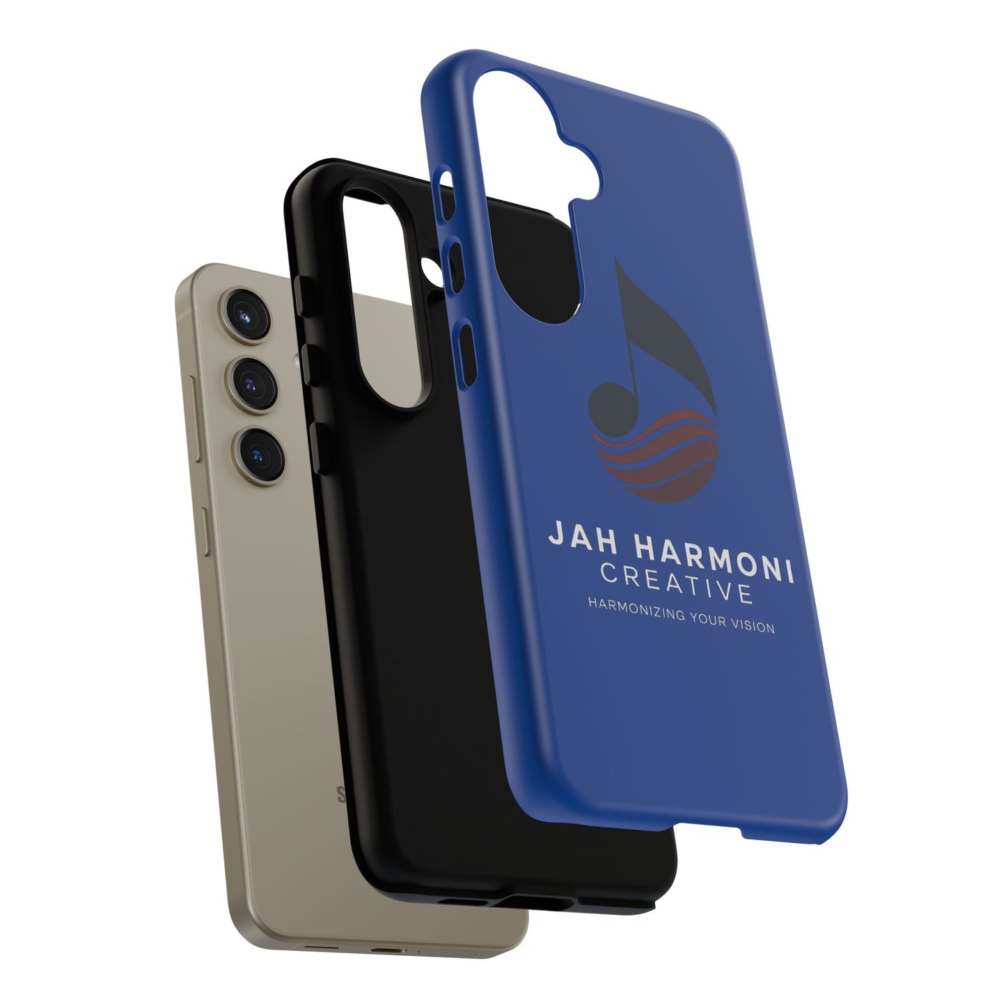 Tough Cases - Blue Logo Phone Case | Jah Harmoni Creative Protective Cover
