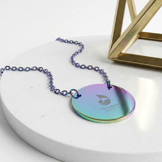 Engraved Circle Necklace — Personalized Disc Pendant, Minimalist Custom Jewelry