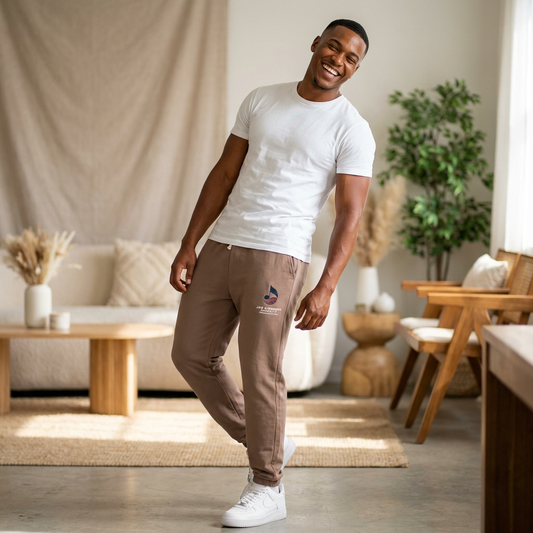 Garment-Dyed Fleece Sweatpants — Relaxed Unisex Joggers with Subtle Patch Logo