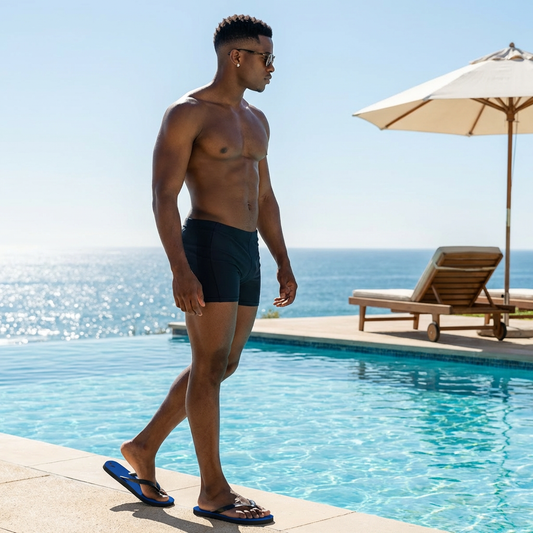 Jah Harmoni Signature Blue – Sleek Everyday Beach Sandals
