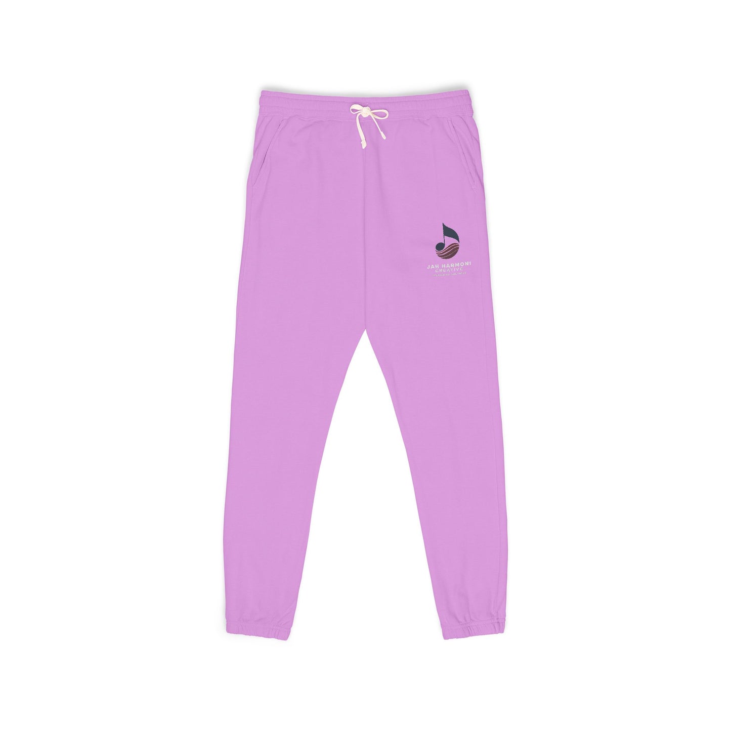 Garment-Dyed Fleece Sweatpants — Relaxed Unisex Joggers with Subtle Patch Logo