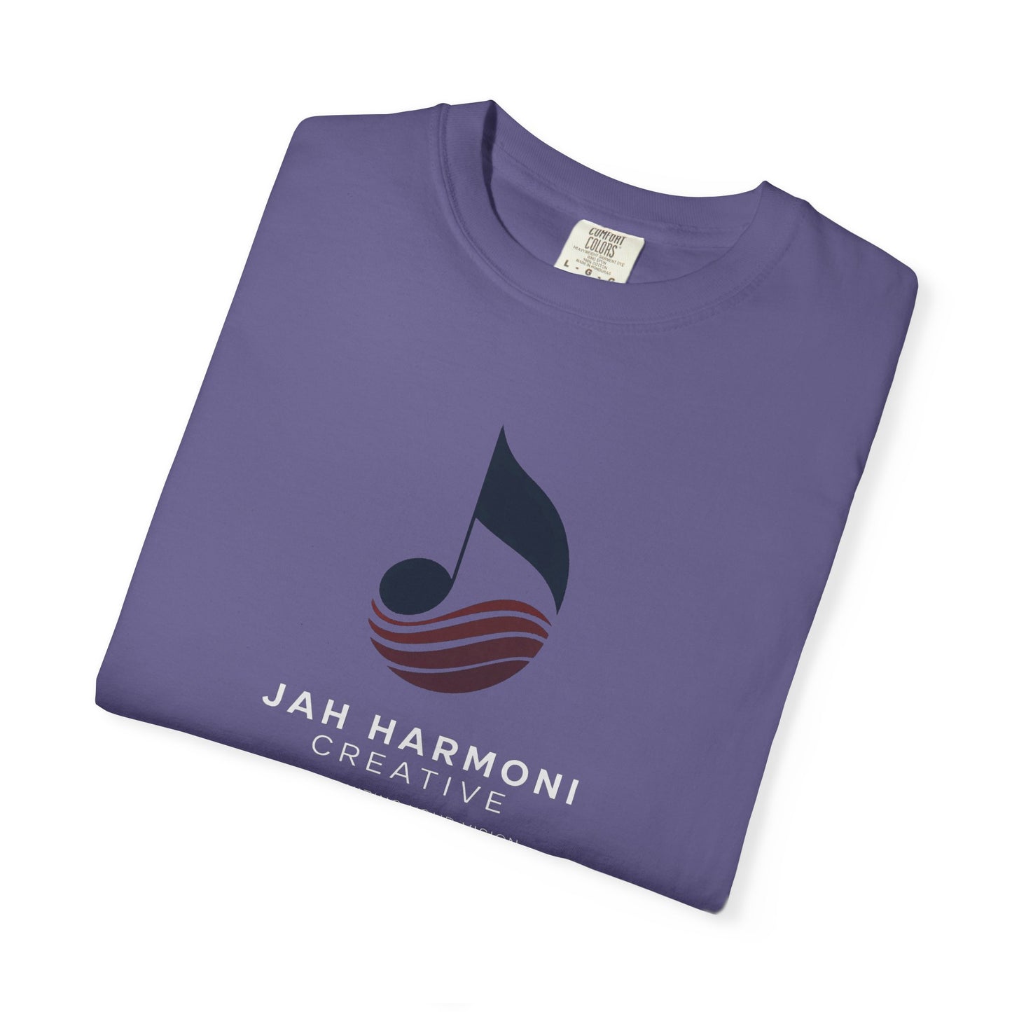 Music Logo T‑Shirt — “Jah Harmoni Creative” Branded Tee