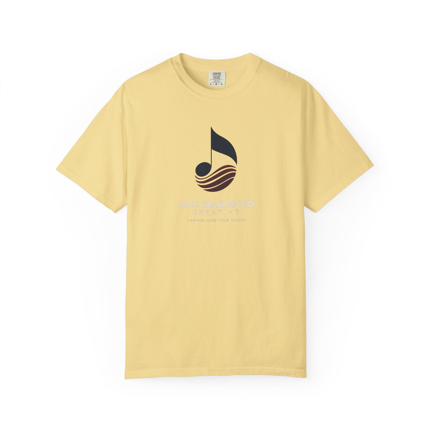 Music Logo T‑Shirt — “Jah Harmoni Creative” Branded Tee