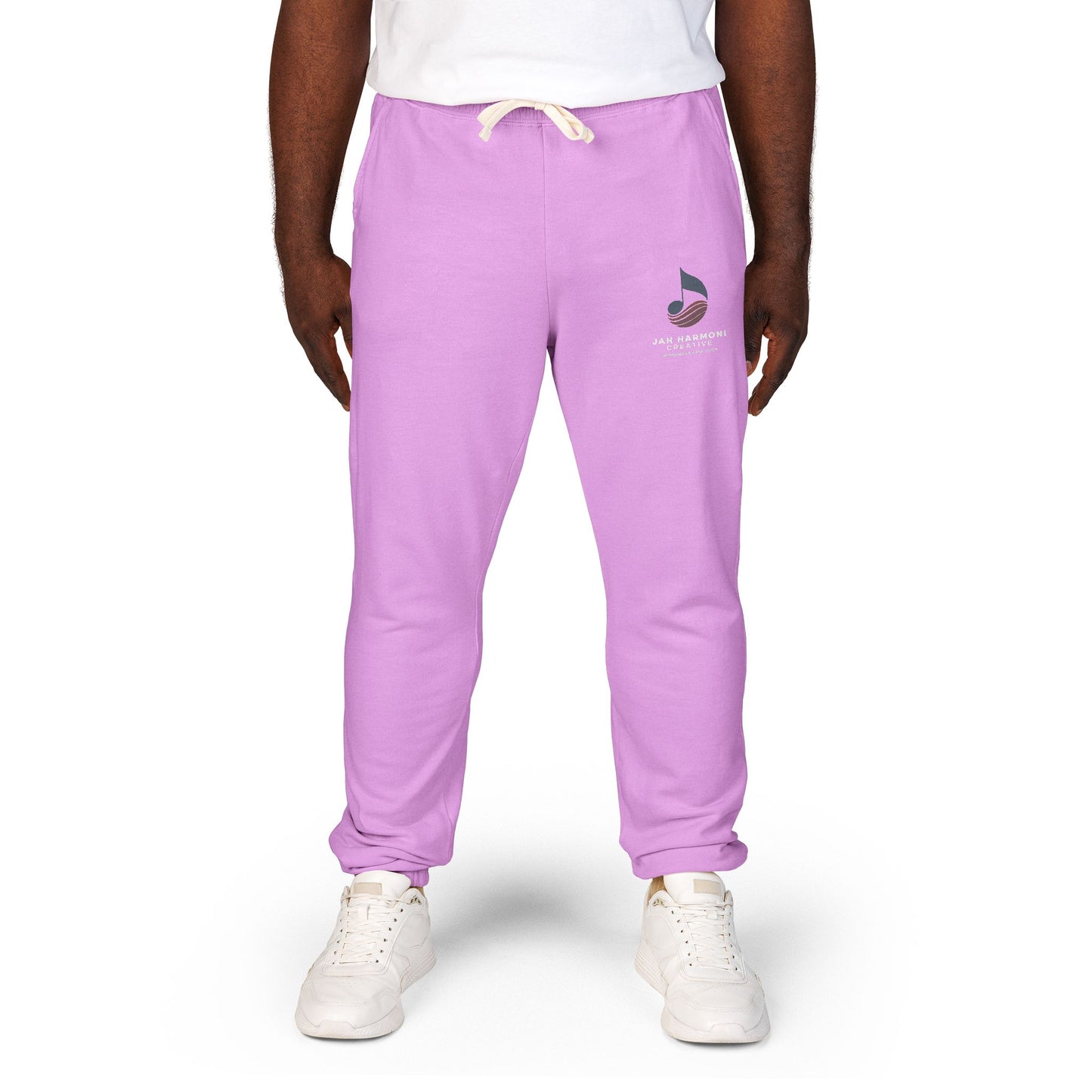 Garment-Dyed Fleece Sweatpants — Relaxed Unisex Joggers with Subtle Patch Logo