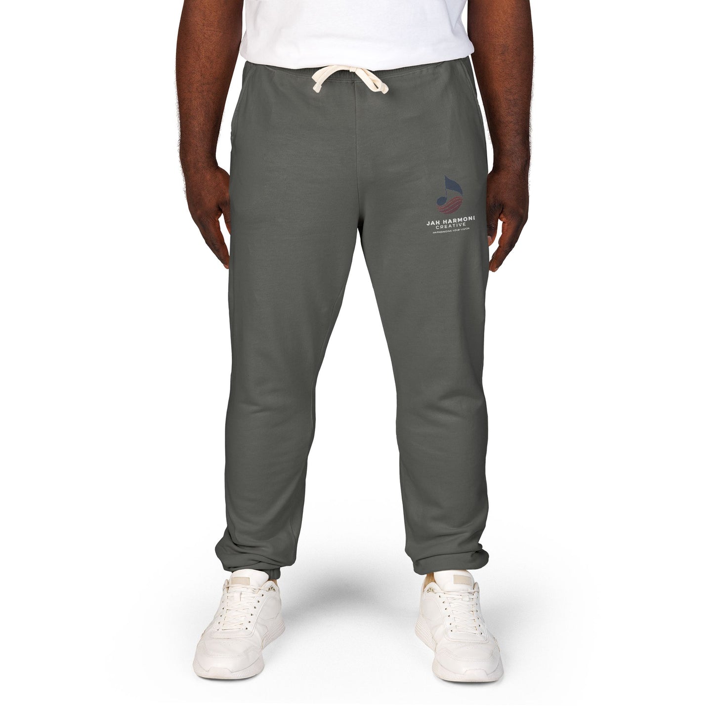 Garment-Dyed Fleece Sweatpants — Relaxed Unisex Joggers with Subtle Patch Logo