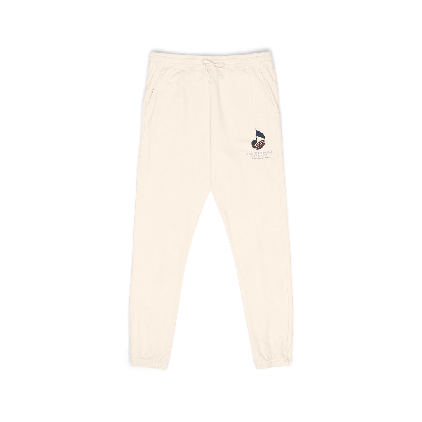 Garment-Dyed Fleece Sweatpants — Relaxed Unisex Joggers with Subtle Patch Logo