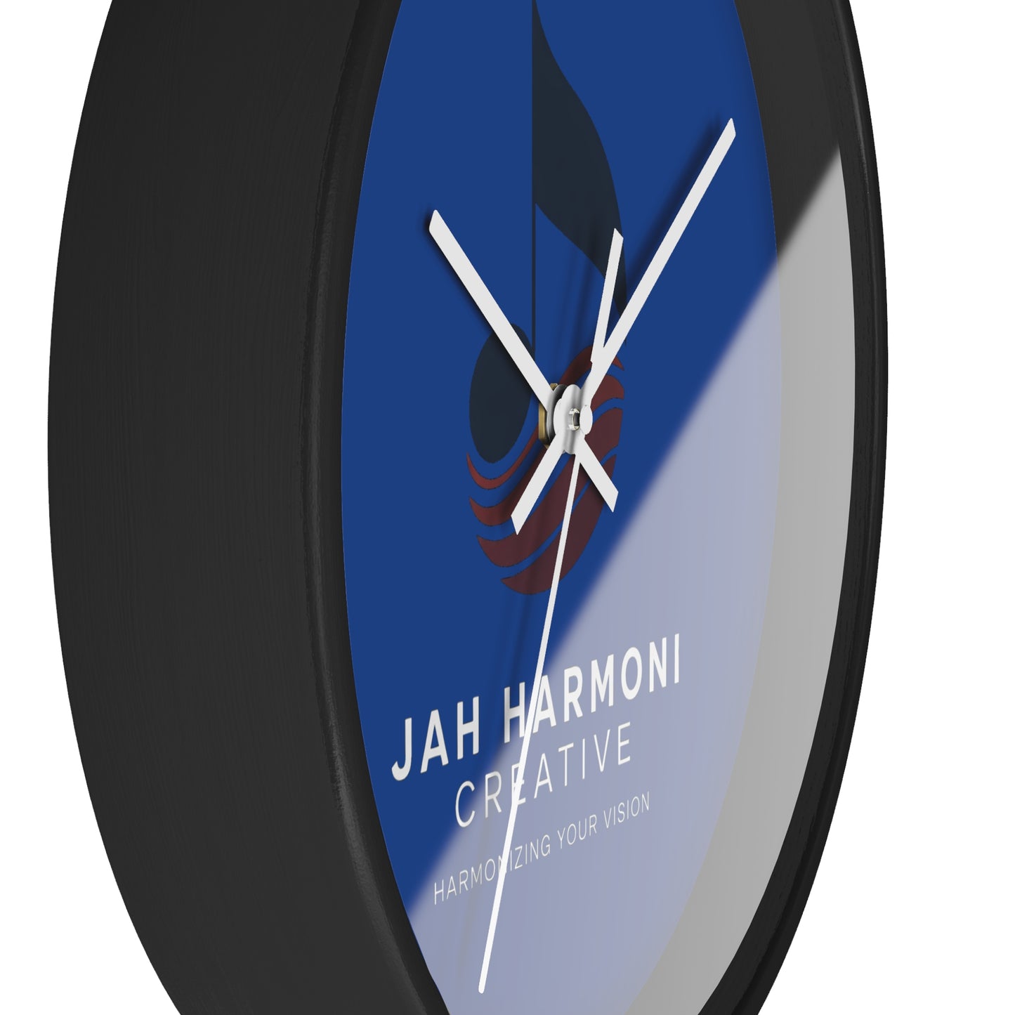 Jah Harmoni Creative Logo Wall Clock — Modern Music-Themed Office Decor