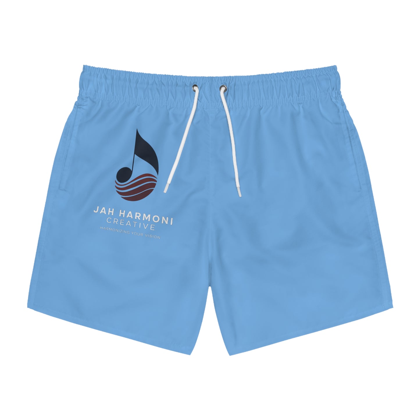 Swim Trunks — Jah Harmoni Creative Logo All-Over Print