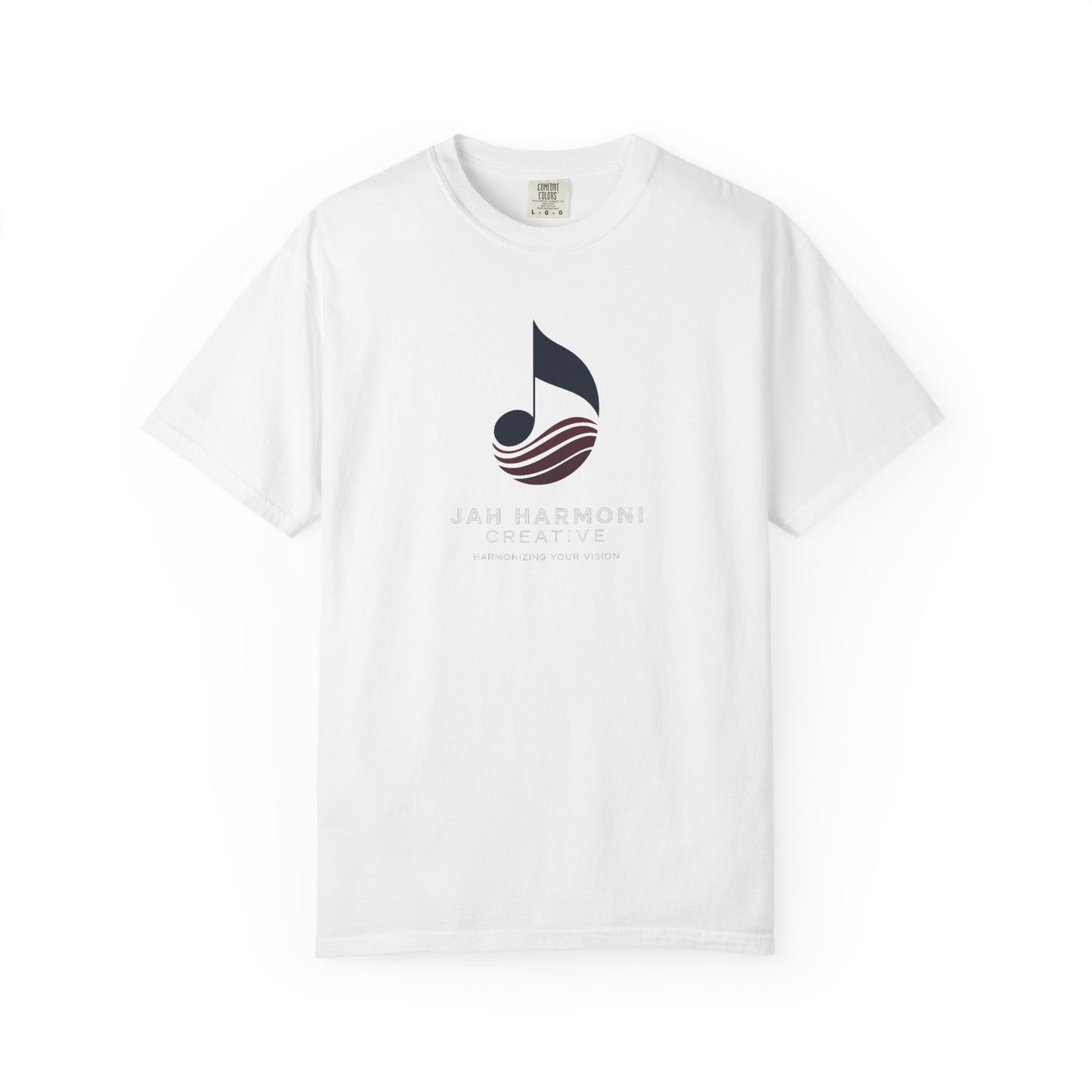 Music Logo T‑Shirt — “Jah Harmoni Creative” Branded Tee