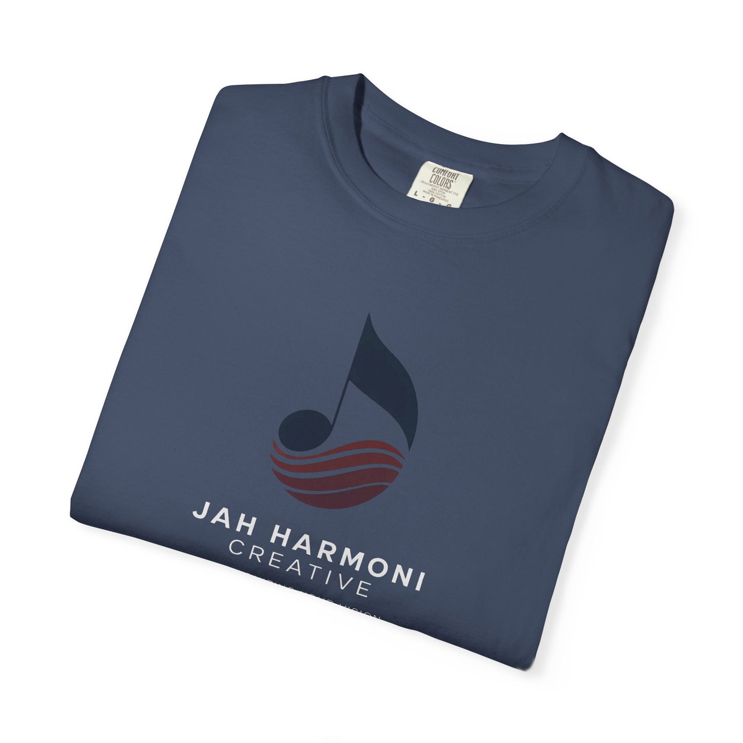 Music Logo T‑Shirt — “Jah Harmoni Creative” Branded Tee