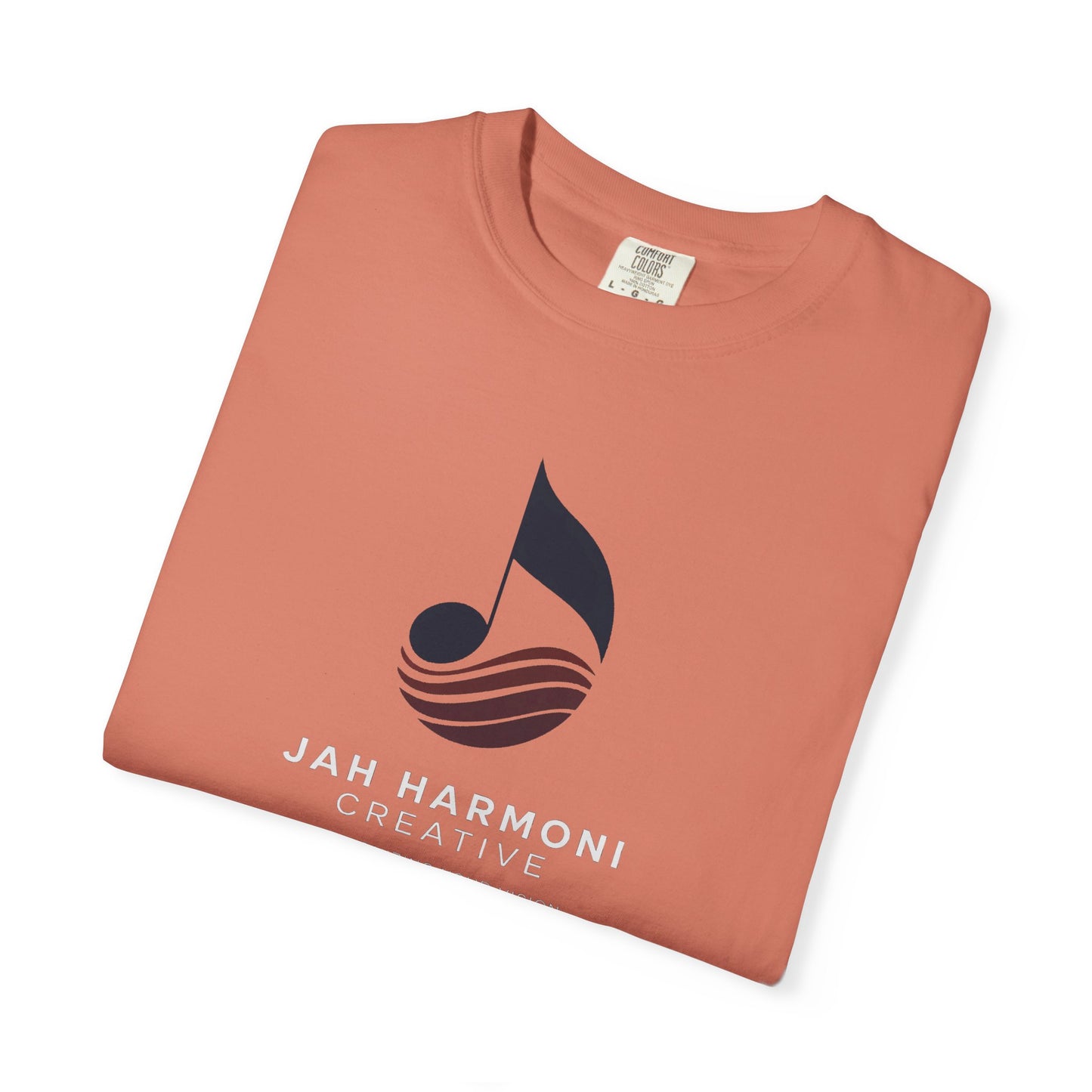 Music Logo T‑Shirt — “Jah Harmoni Creative” Branded Tee