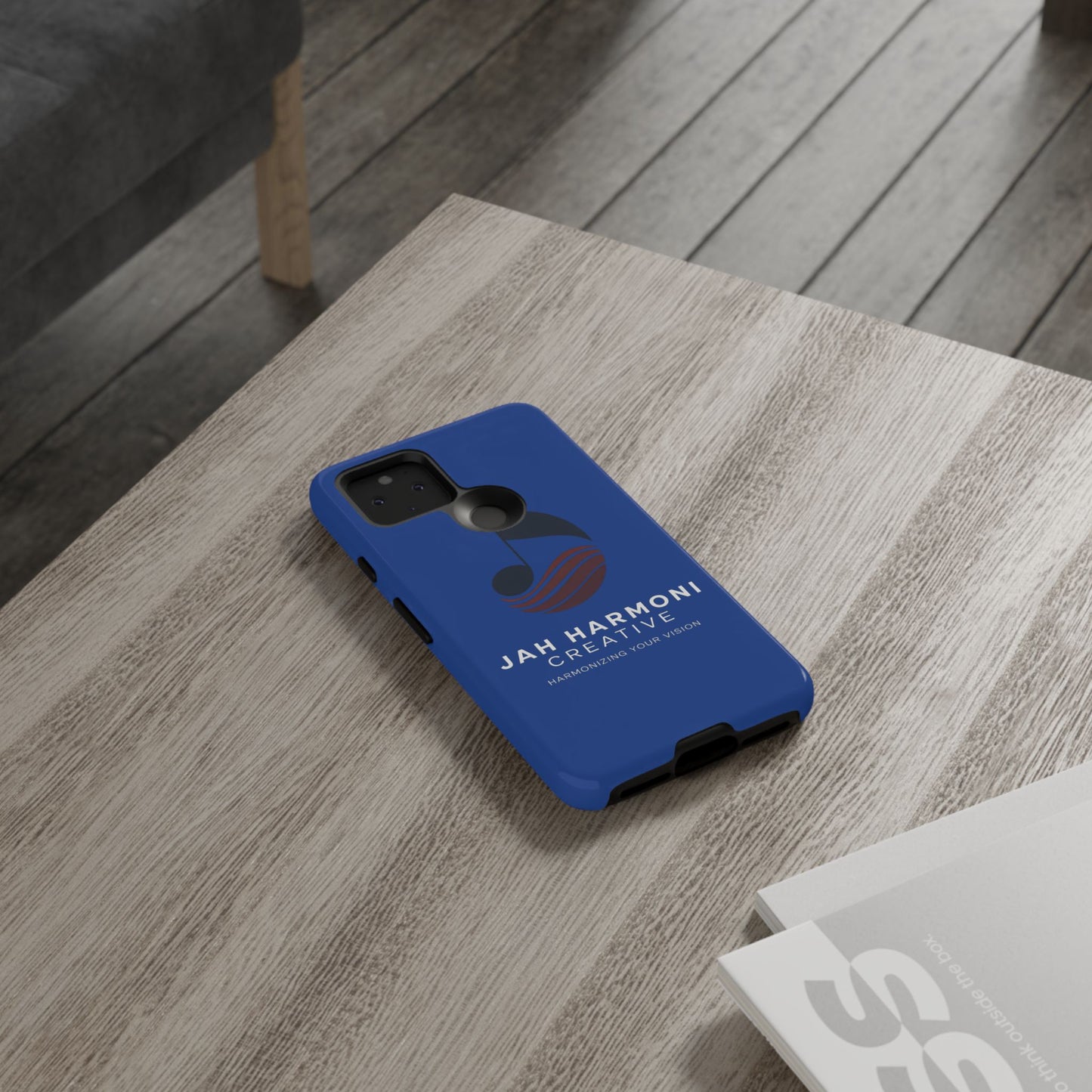 Tough Cases - Blue Logo Phone Case | Jah Harmoni Creative Protective Cover